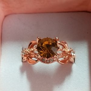 GOLD FILLED MORGANITE RING